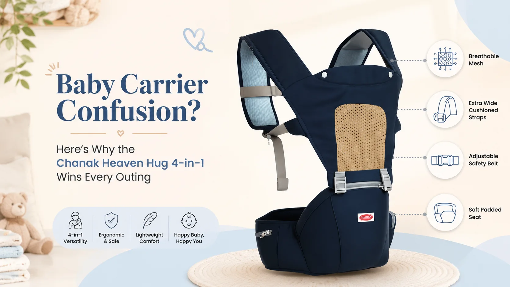 Baby Carrier Confusion? Here's Why the Chanak Heaven Hug 4-in-1 Wins Every Outing