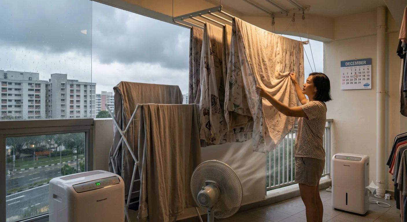 Drying Bulky Items Like Bedsheets, Curtains and Blankets Without a Tumble Dryer in Singapore