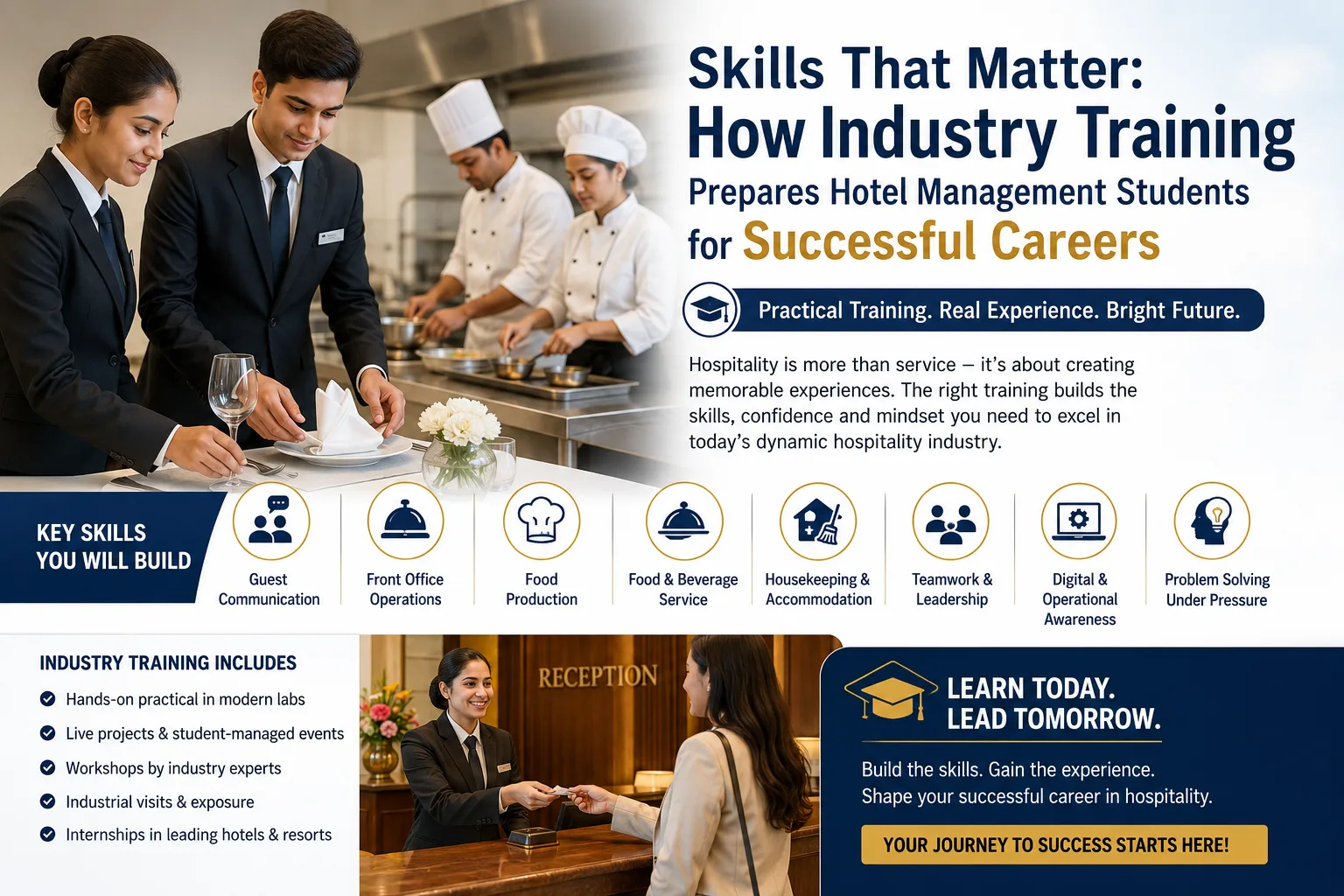 Skills That Matter: How Industry Training Prepares Hotel Management Students for Successful Careers