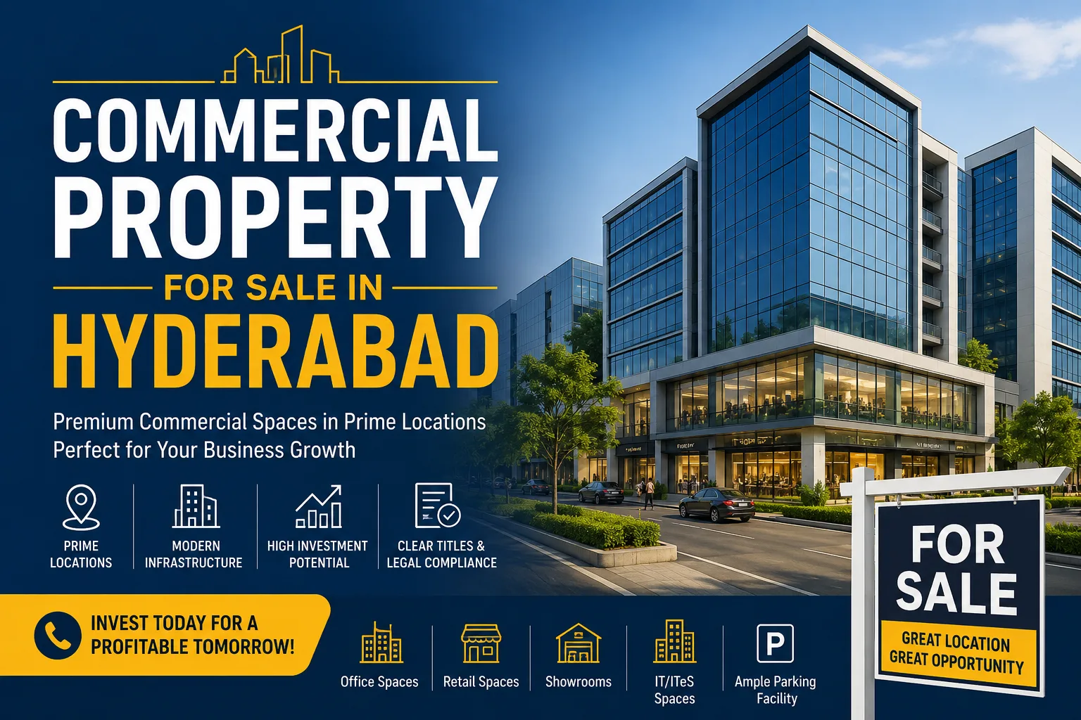 Commercial Property for Sale in Hyderabad: Discover High-Potential Business Spaces