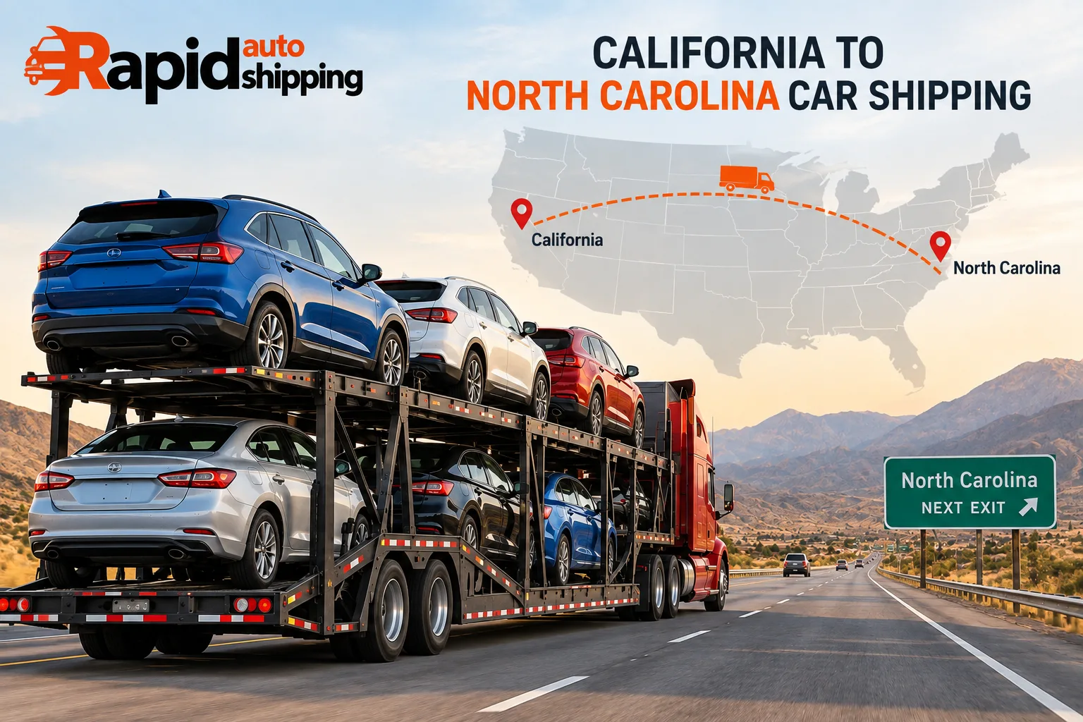 California to North Carolina Car Shipping – Fast, Safe & Affordable Auto Transport