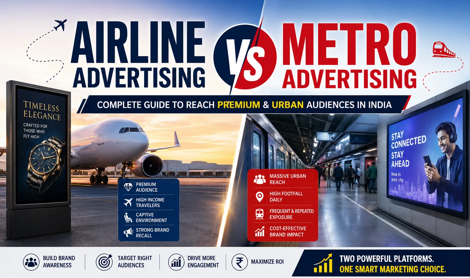 Airline Advertising vs Metro Advertising: Reach Premium & Urban Audiences in India