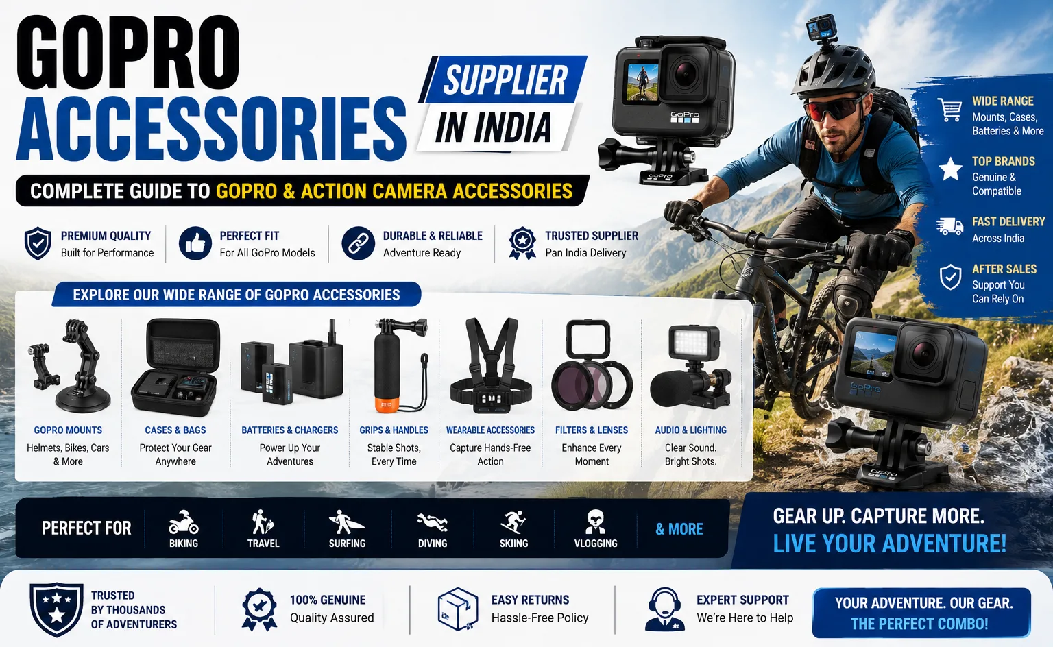 GoPro Accessories Supplier in India: Complete Guide to GoPro & Action Camera Accessories