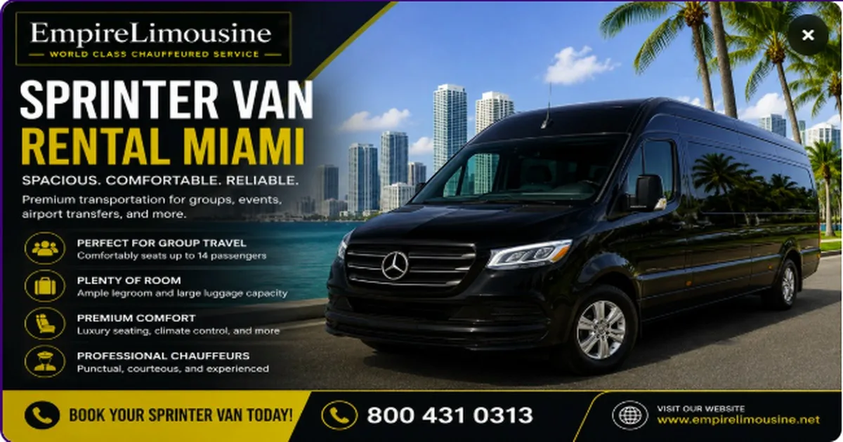 Sprinter Van Rental Miami for Group Transportation