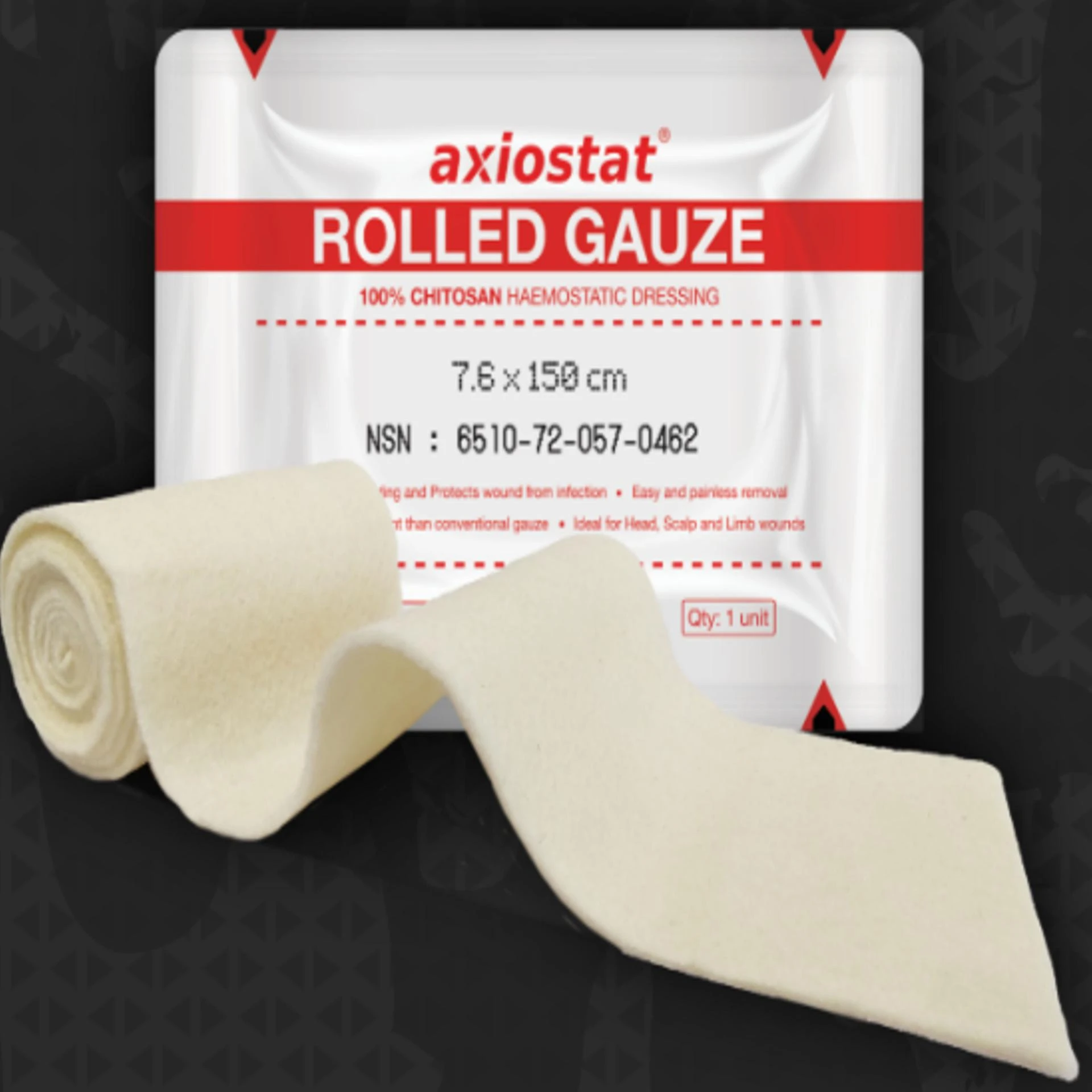 AxiostatL150 Rolled Hemostatic Gauze: Advanced Bleeding Control for High-Risk Trauma Situations