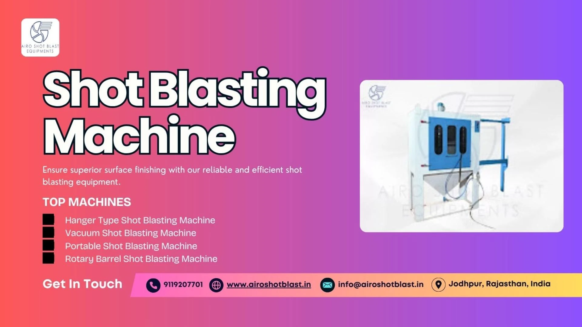 Shot Blasting Equipment for Fast Turnaround Manufacturing