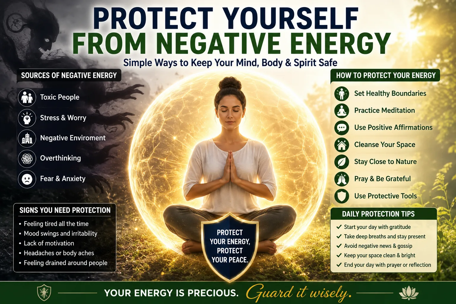 How to Protect Yourself From Negative Energy: Practical Spiritual and Emotional Protection Techniques