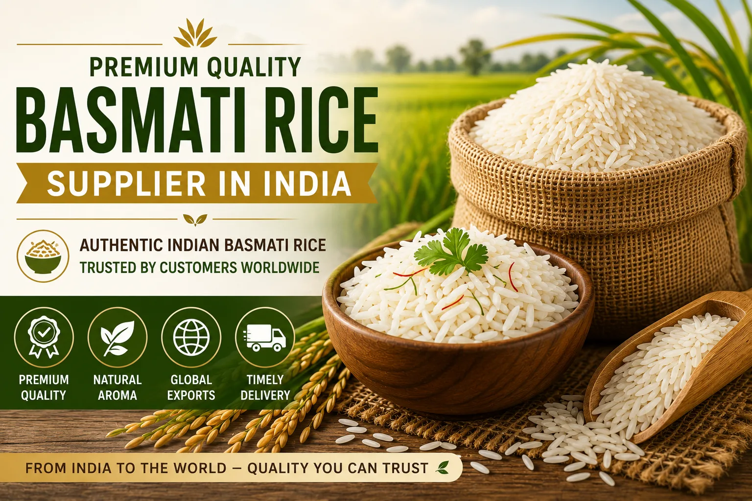 Basmati Rice Supplier in India: Premium Quality Rice for Global Markets