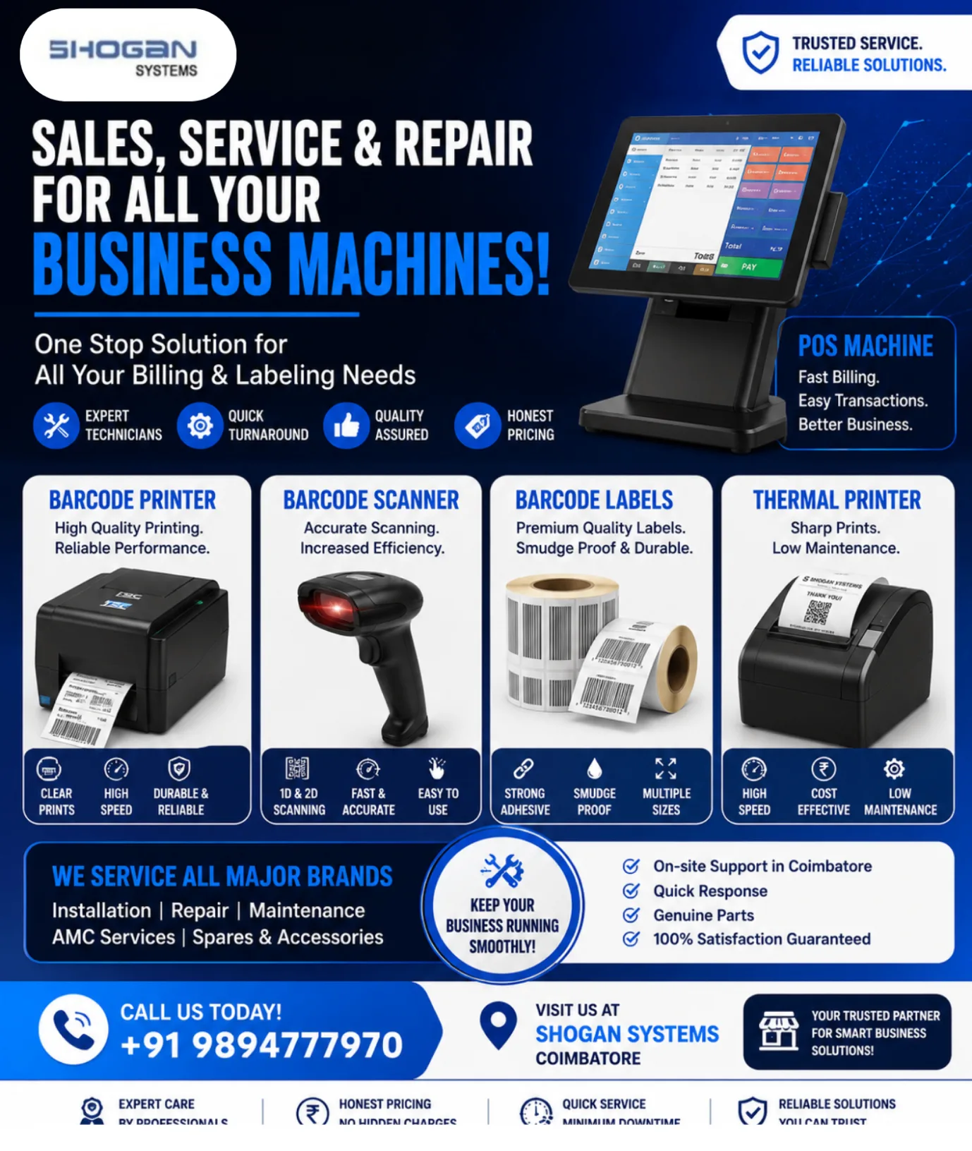No.1 POS System Suppliers in Coimbatore for Reliable Business Solutions