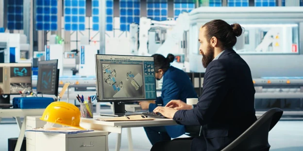 A person sitting at a desk with a computer
AI-generated content may be incorrect.